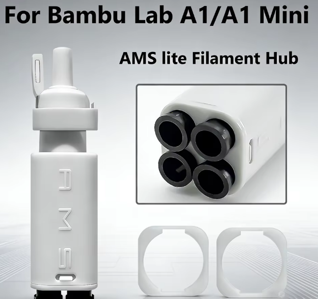For Bambu Lab A1/A1 Mini AMS Lite Filament Hub,5-Way Filament Hub AMS Lite System Multi-Color Printing Accessories Connectors