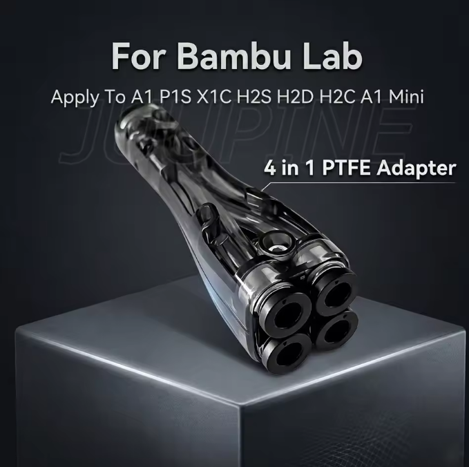 2026 Upgrade Bambulab A2L H2C H2D H2S P1S X1C A1 A1 MINI PTFE Adapter 4 in 1 Connecter 4 Feeder Modules 3d Printer Accessories